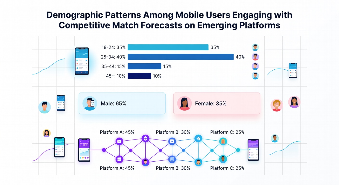Mobile users analyzing competitive match forecasts on emerging digital platforms during peak engagement hours