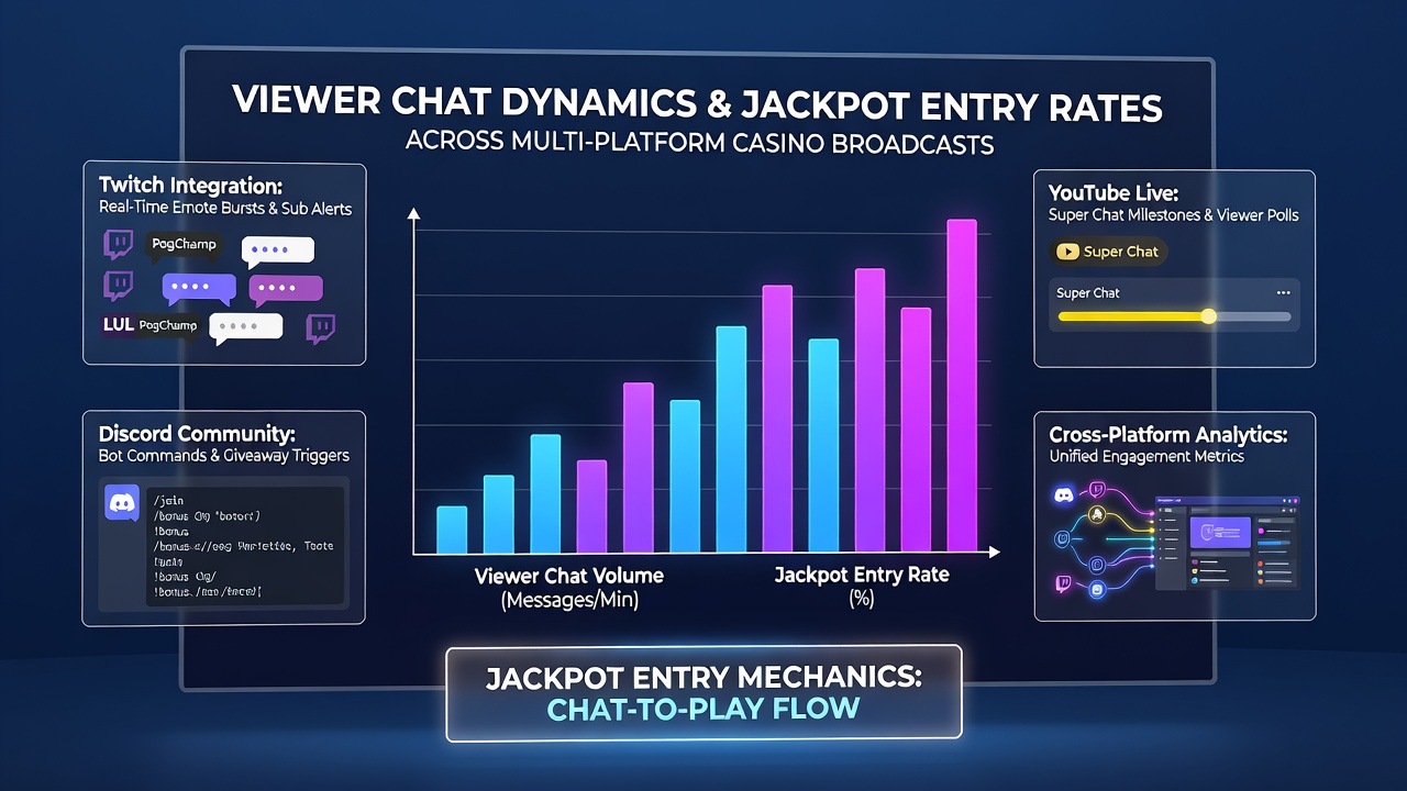 Chart displaying jackpot entry rate increases tied to chat volume spikes on casino streams